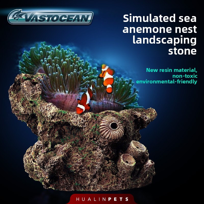 Aquarium Marine Rock - Sztuczna jaskinia z anemonami i skałami