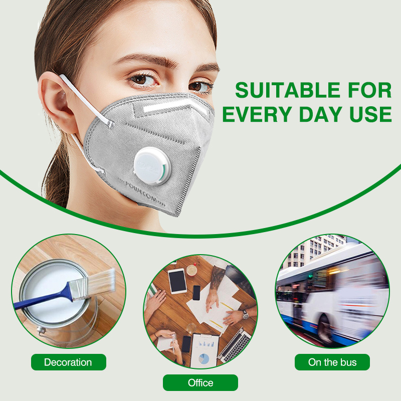 Maski POWECOM KN95 z węglem ak – Activated Carbon Bag recenzja i cena